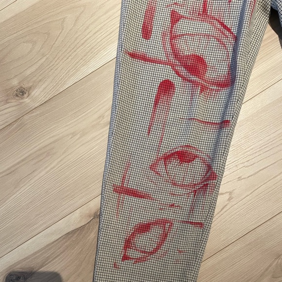 Little moon checkered trousers - hand painted, heat set art - Picture 4 of 8